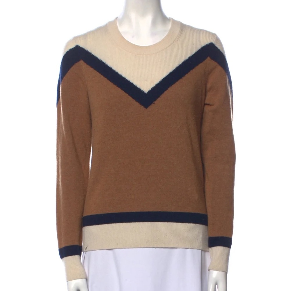 NEW Veronica Beard Color Block 100% Cashmere Sweater